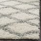 Safavieh Dallas Shag SGD258F-214 2"3" x 14" Ivory/Grey Runner, , large