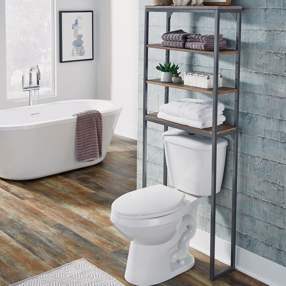 Homestyles Barnside Over The Commode Stand in Gray, , large