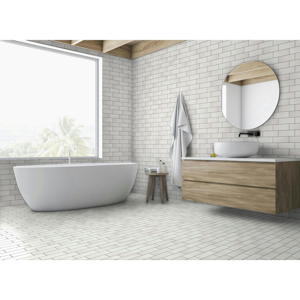 Emser Passion Blanco 3&quot; x 8&quot; Glossy Porcelain Tile, , large