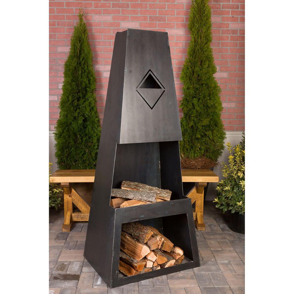 Napa East Collection Ember Max Outdoor Fireplace in Raw Steel, , large