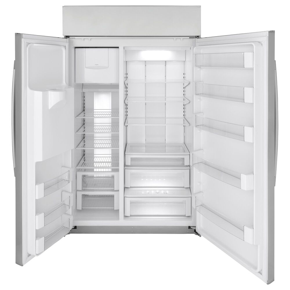 GE Profile 42&quot; Side-by-Side Refrigerator in Fingerprint Resistant Stainless Steel, , large