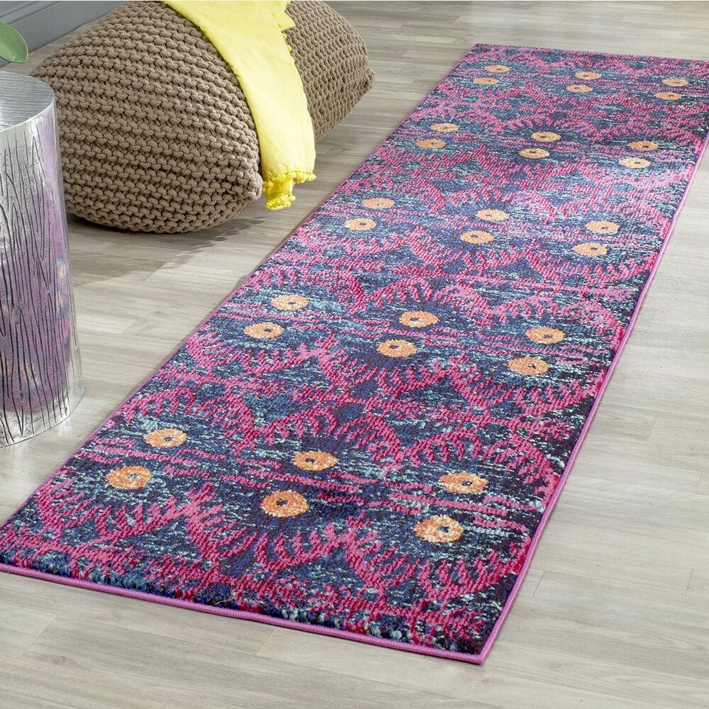 Safavieh Monaco MNC213D-26 2"2" x 6" Pink/Multi Runner, , large