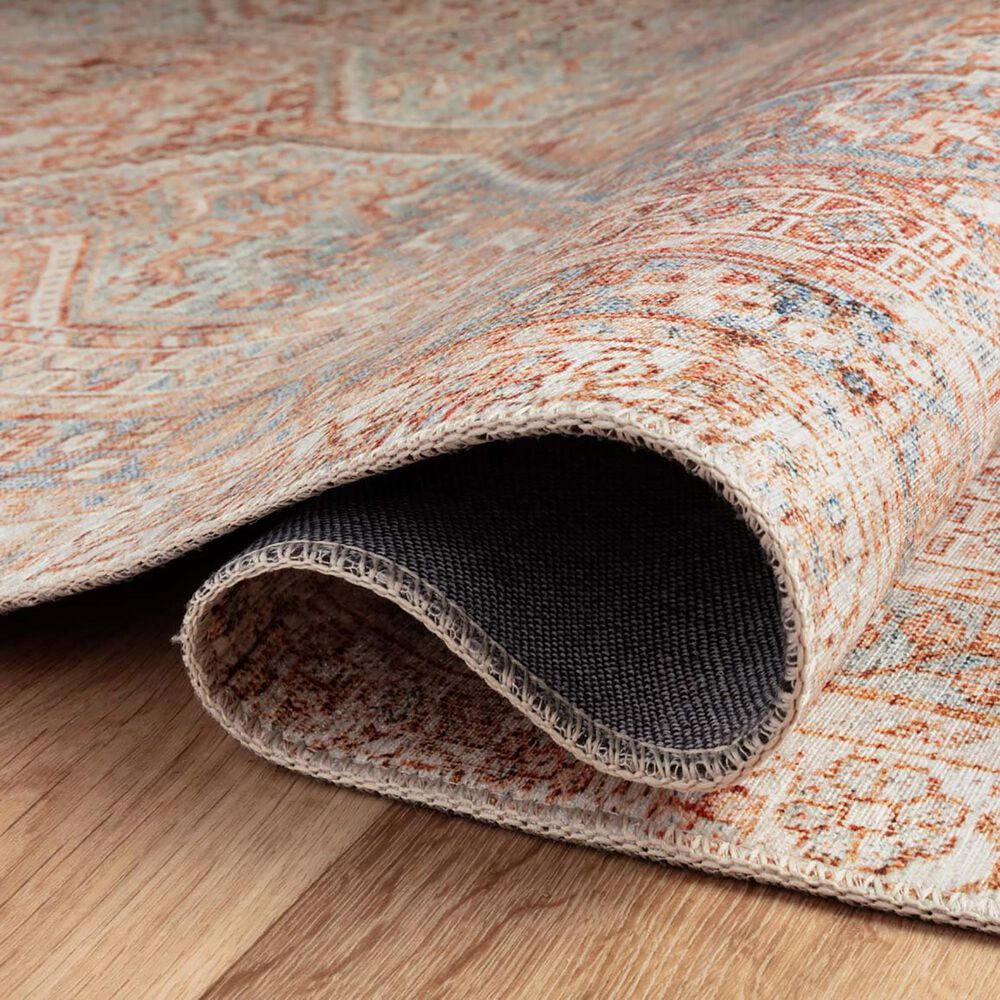 Chris Loves Julia x Loloi Jules 2&#39; x 5&#39; Tangerine and Mist Area Rug, , large