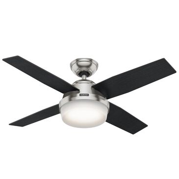 Hunter Dempsey 44" Ceiling Fan with Lights in Brushed Nickel, , large