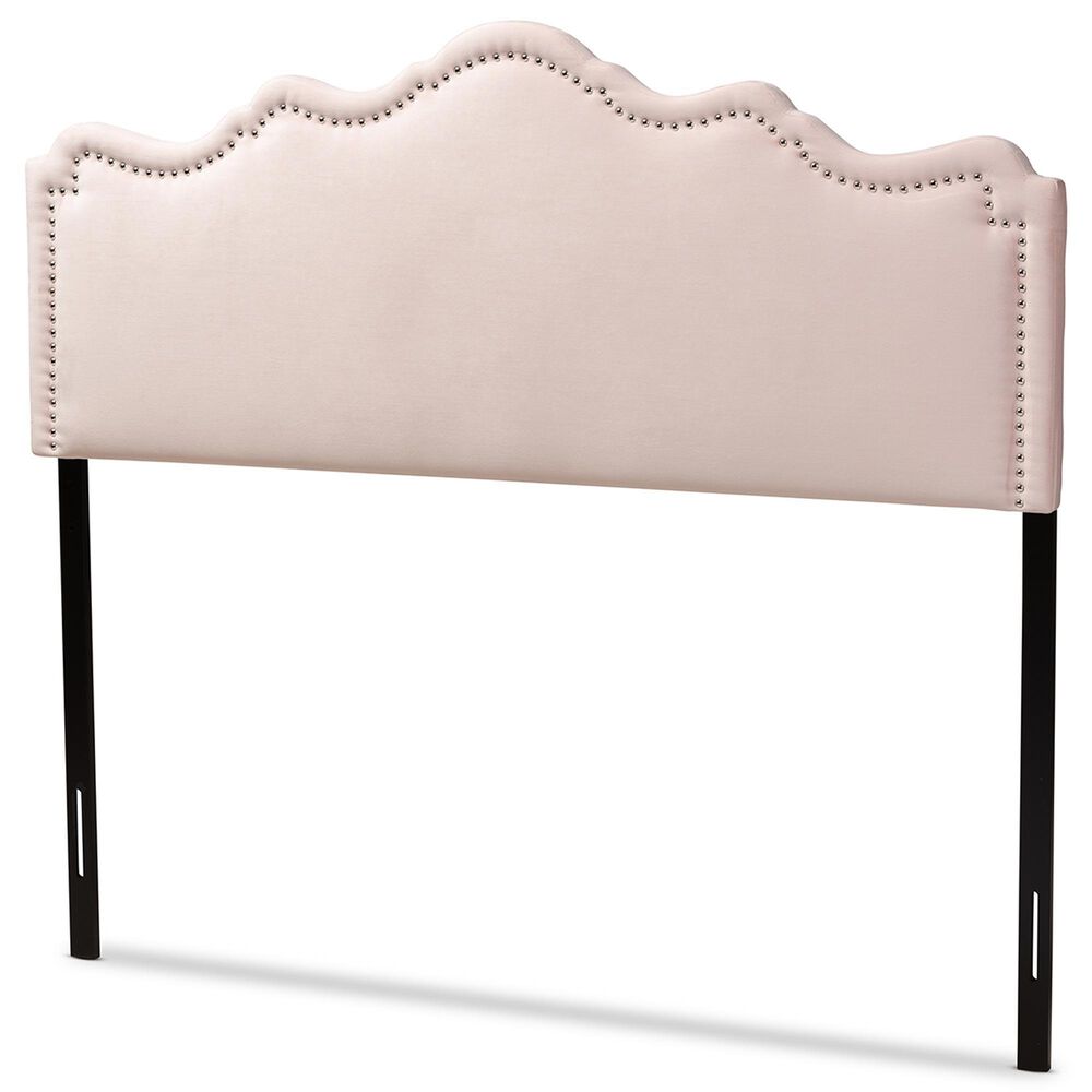 Baxton Studio Nadeen Queen Upholstered Headboard in Light Pink, , large