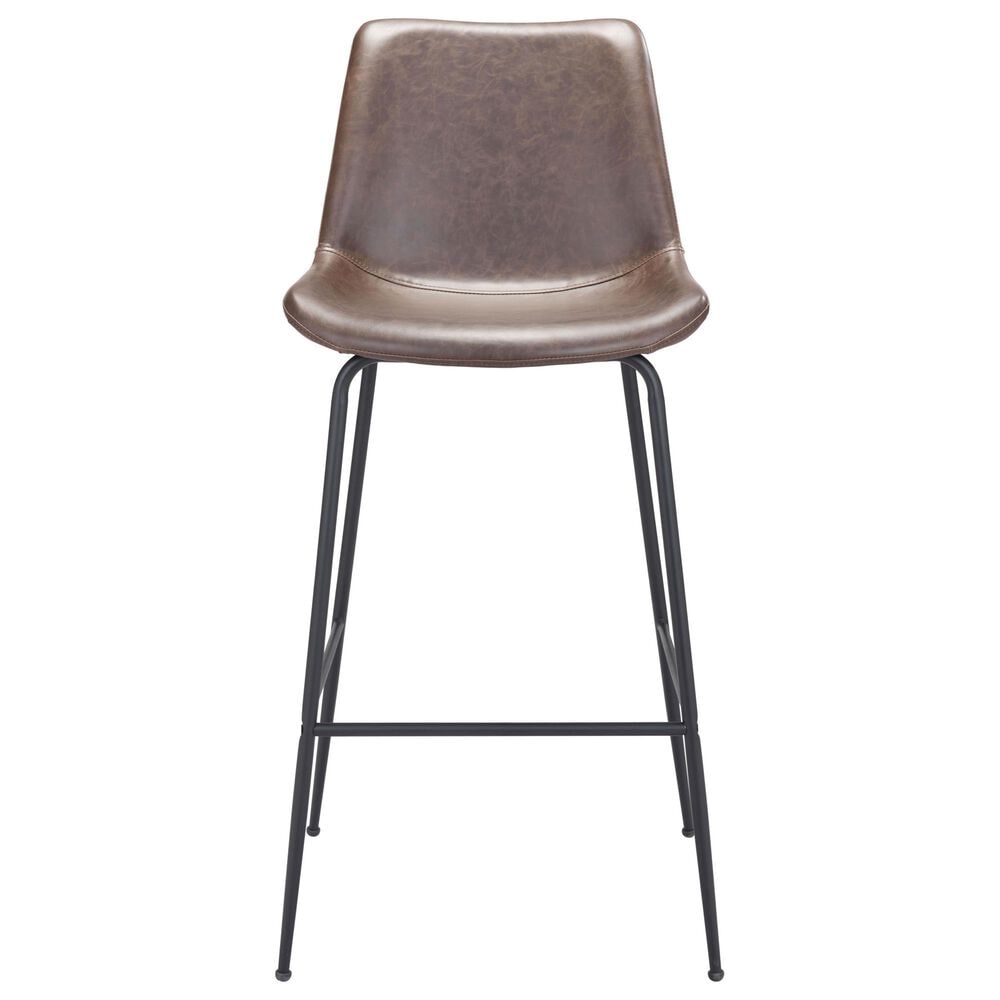 Zuo Modern Byron Barstool in Brown, , large