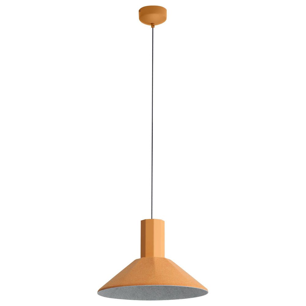 Golden Lighting Faroe 13" 1-Light LED Pendant in Earth Yellow and Grey, , large