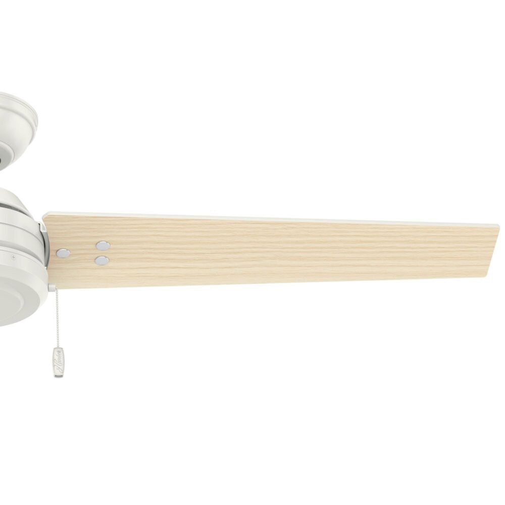 Hunter Cassisus 52&quot; Outdoor Ceiling Fan in Fresh White, , large