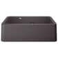 Blanco Ikon 33" Apron Double Bowl Farmhouse Sink with Low Divide in Cinder, , large