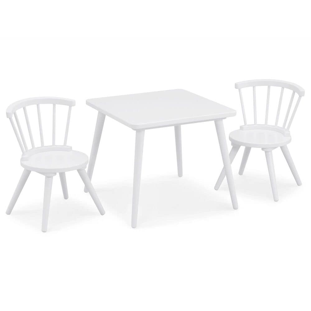 Delta Windsor 3-Piece Table and Chairs Set in Bianca White, , large