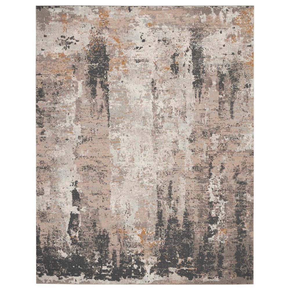 Nourison Tangra 7"10" x 9"10" Cream and Grey Area Rug, , large