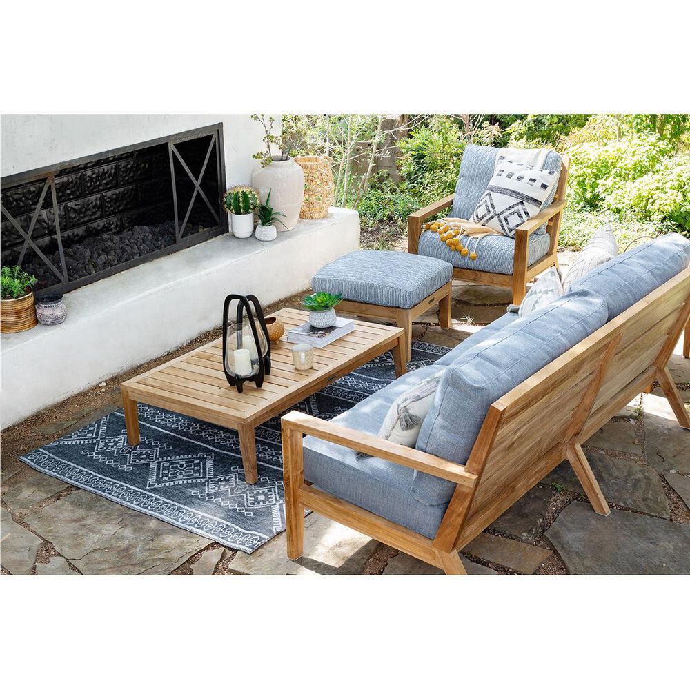 Venture La Jolla Rectangular Cocktail Table in Natural Teak, , large