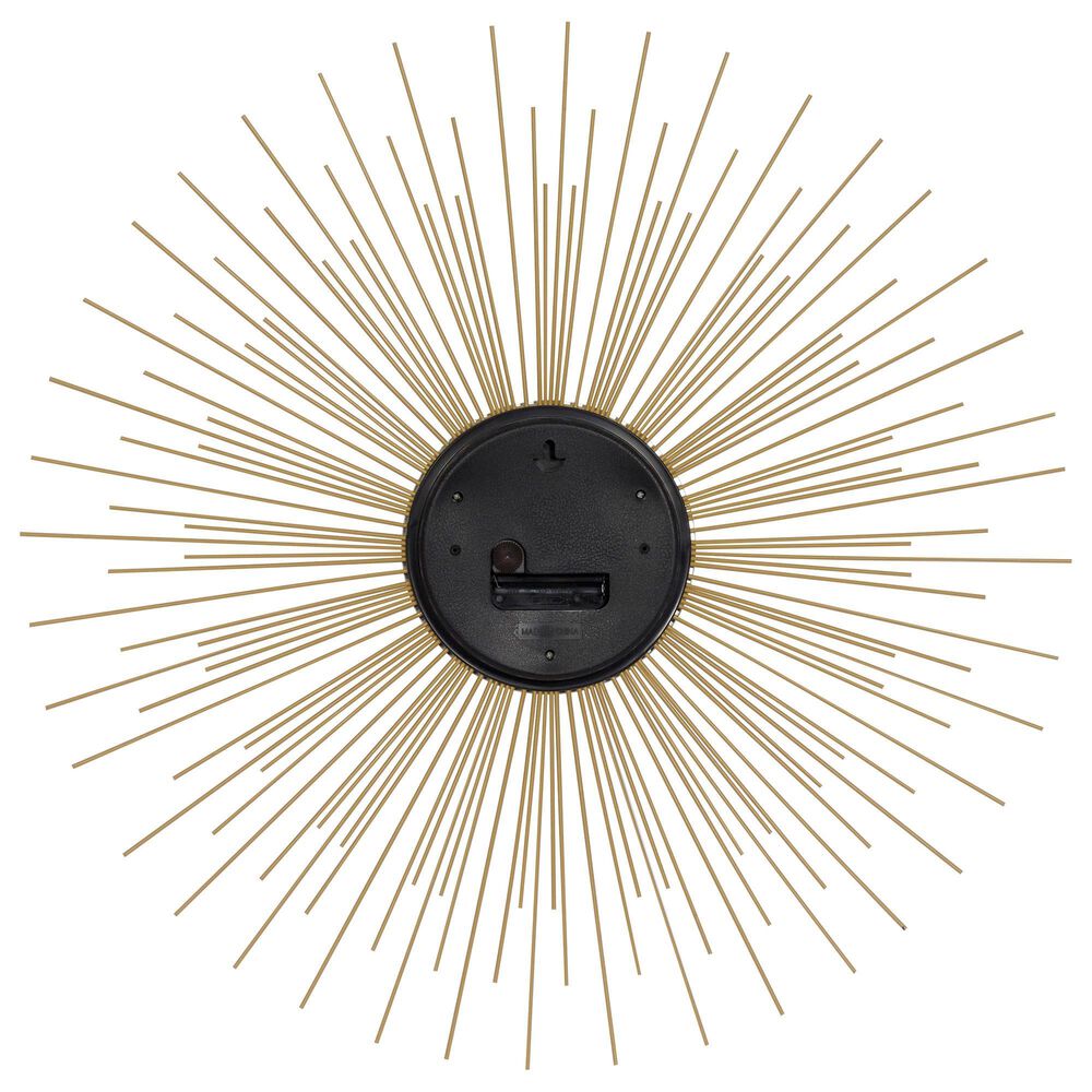 Maple and Jade 19&quot; Metal Wall Clock in Gold, , large