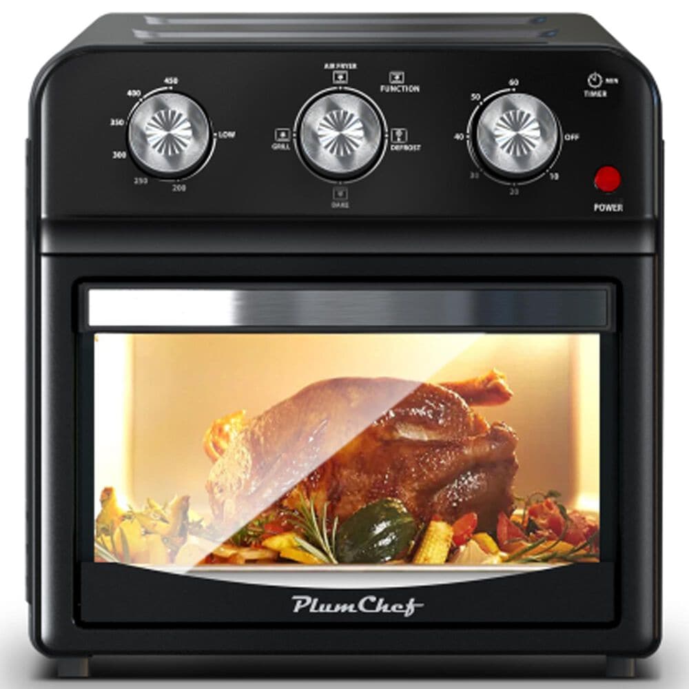 HOMLUX 12.5 Qt 7-In-1 Air Fryer Toaster Oven in Black, , large