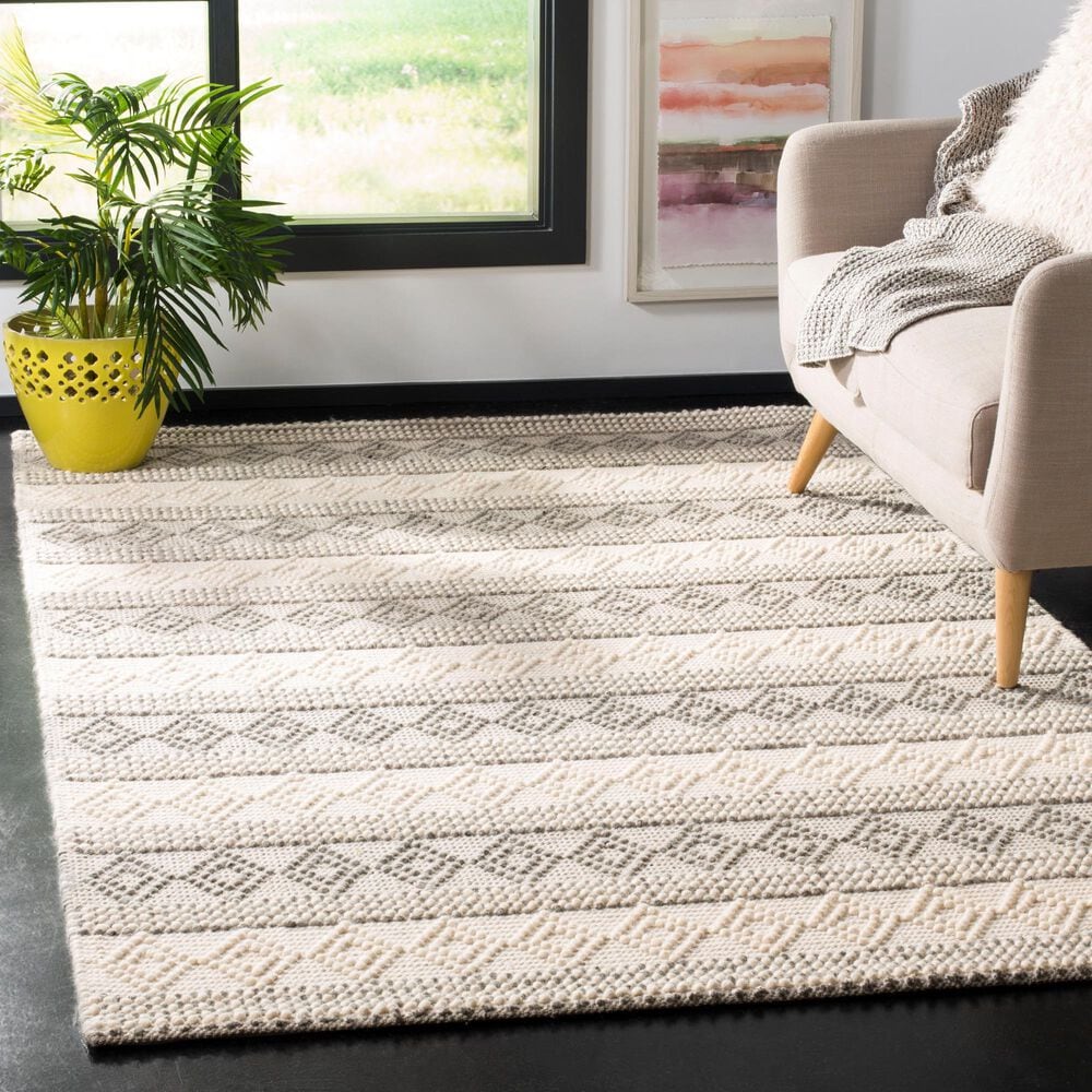 Safavieh Natura NAT750F 5&#39; x 8&#39; Grey and Ivory Area Rug, , large