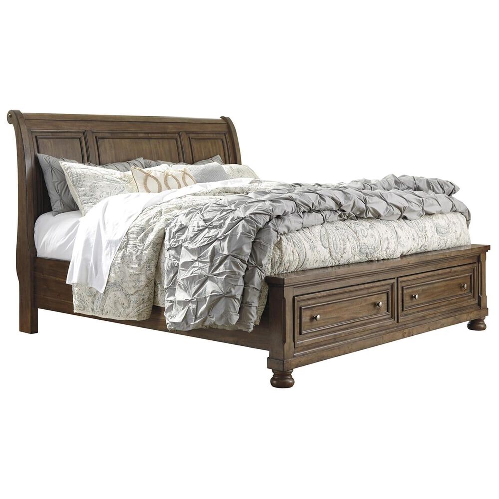 Ashley Flynnter King Storage Bed in Medium Brown, , large