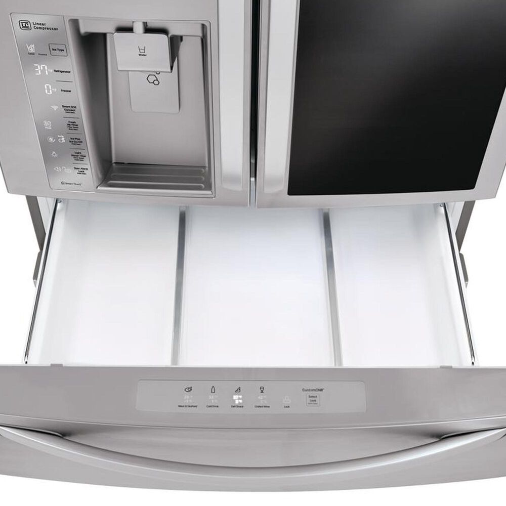 LG 23 Cu. Ft. Smart wi-fi Enabled InstaView Door-in-Door Counter-Depth Refrigerator w/ Craft Ice Maker - Stainless Steel, , large