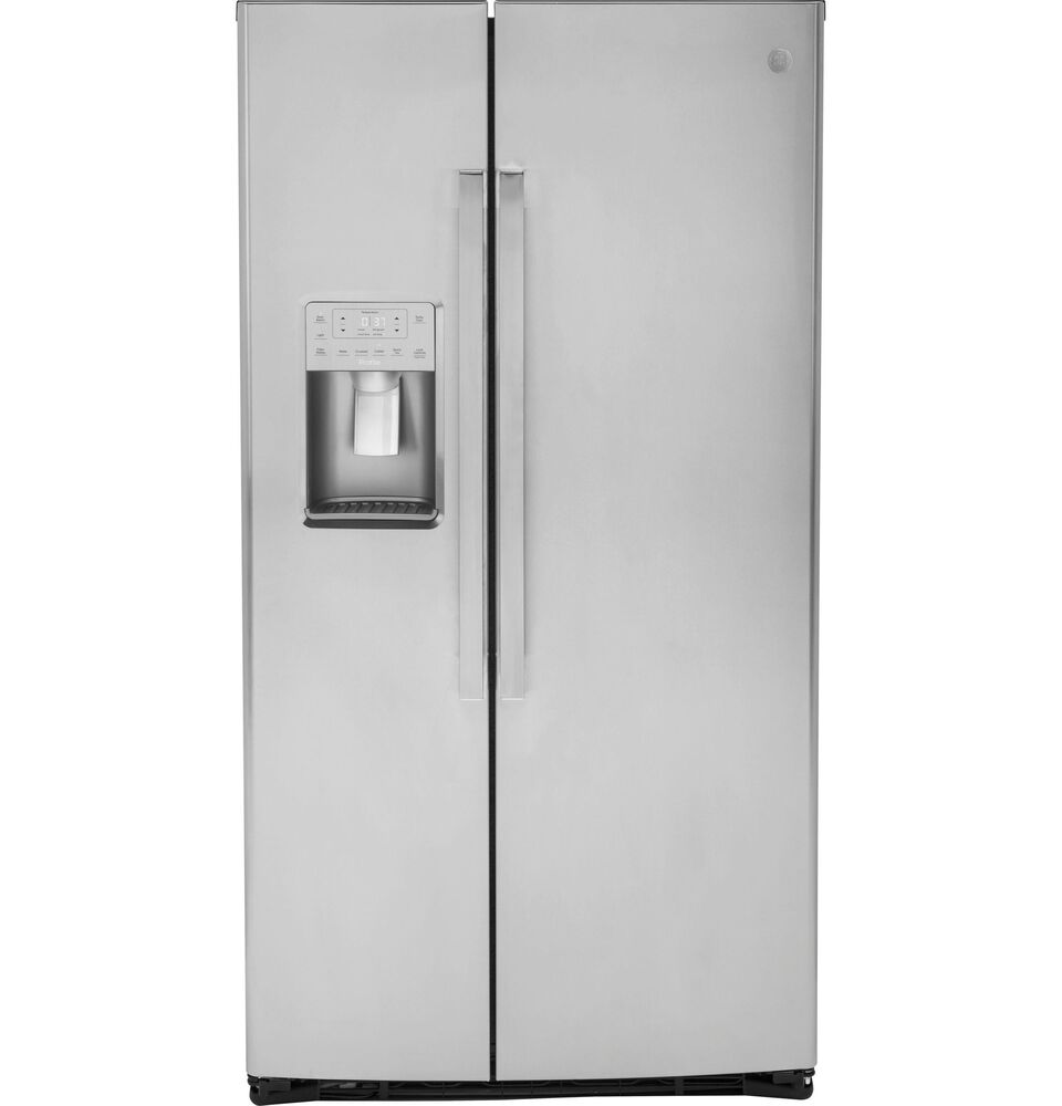 GE Profile 25.3 Cu. Ft. Side-by-Side Refrigerator in Fingerprint Resistant Stainless Steel, , large
