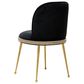 Tov Furniture Harley Dining Chair with Black Cushion in Brushed Gold, , large