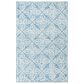 Safavieh Micro-Loop MLP515M 4" x 6" Blue and Ivory Area Rug, , large
