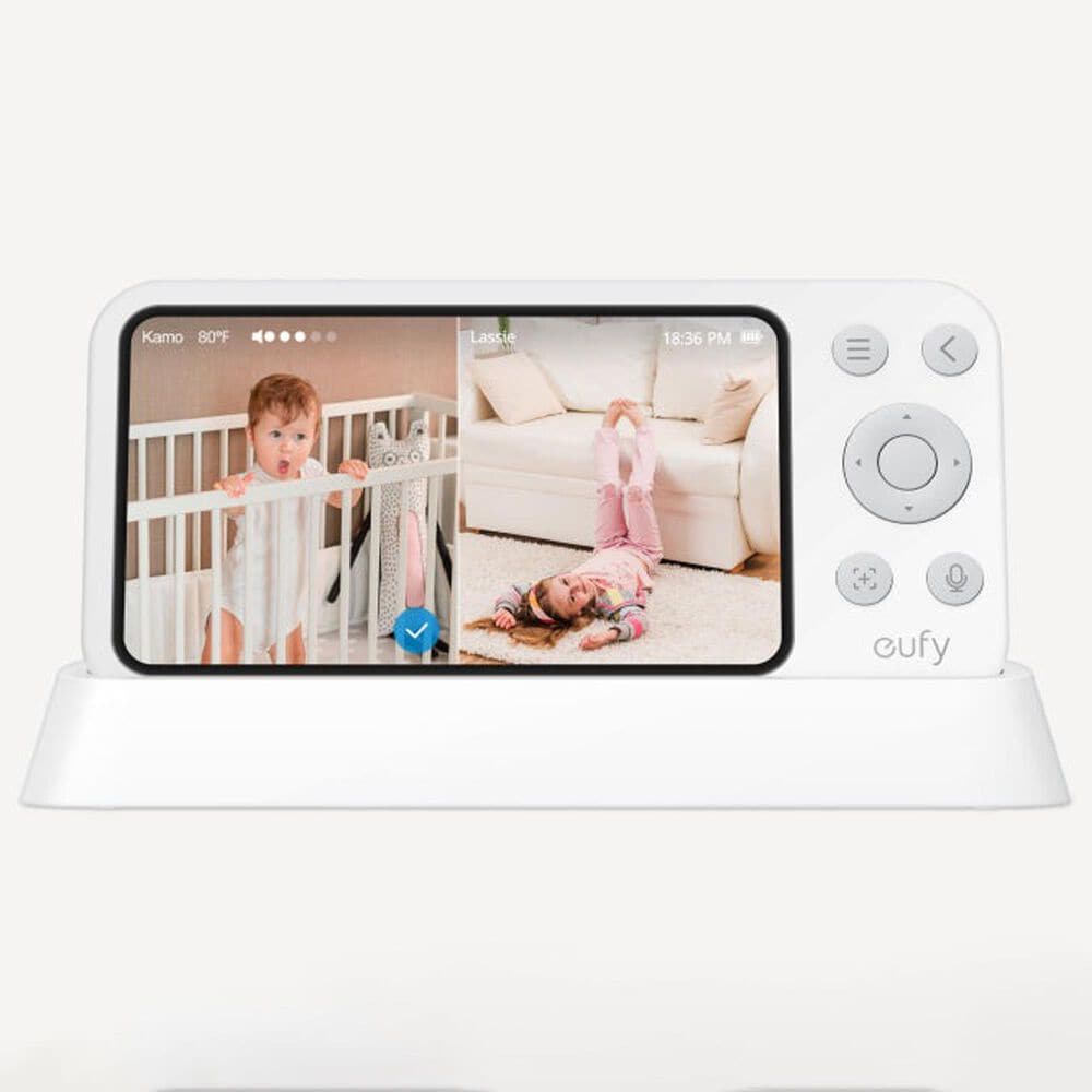 eufy E21 Baby Monitor with 4K Camera and Charging Base in White, , large