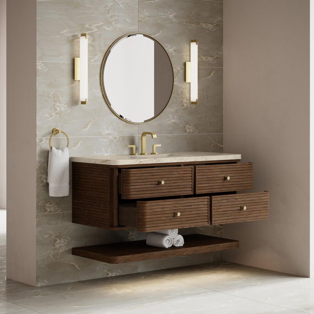 James Martin Allamari 48" Single Bathroom Vanity in Sable with 3 cm Tajnar Eclos Top and Rectangular Sink, , large