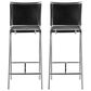 Zuo Modern Soar Bar Stools in Black and Silver (Set of 2), , large