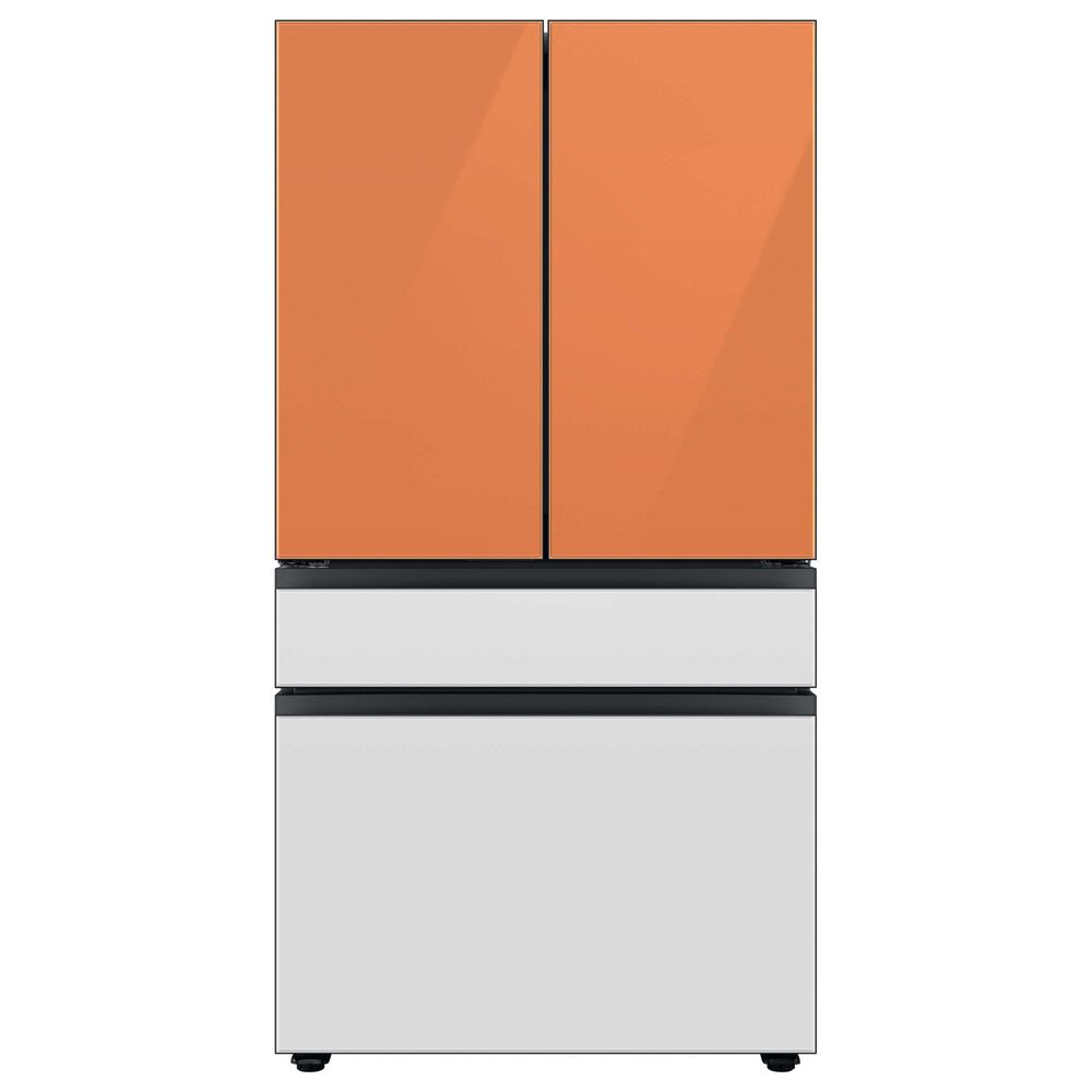 Samsung Bespoke 4-Door French Door Refrigerator Bottom Panel in White Glass, , large