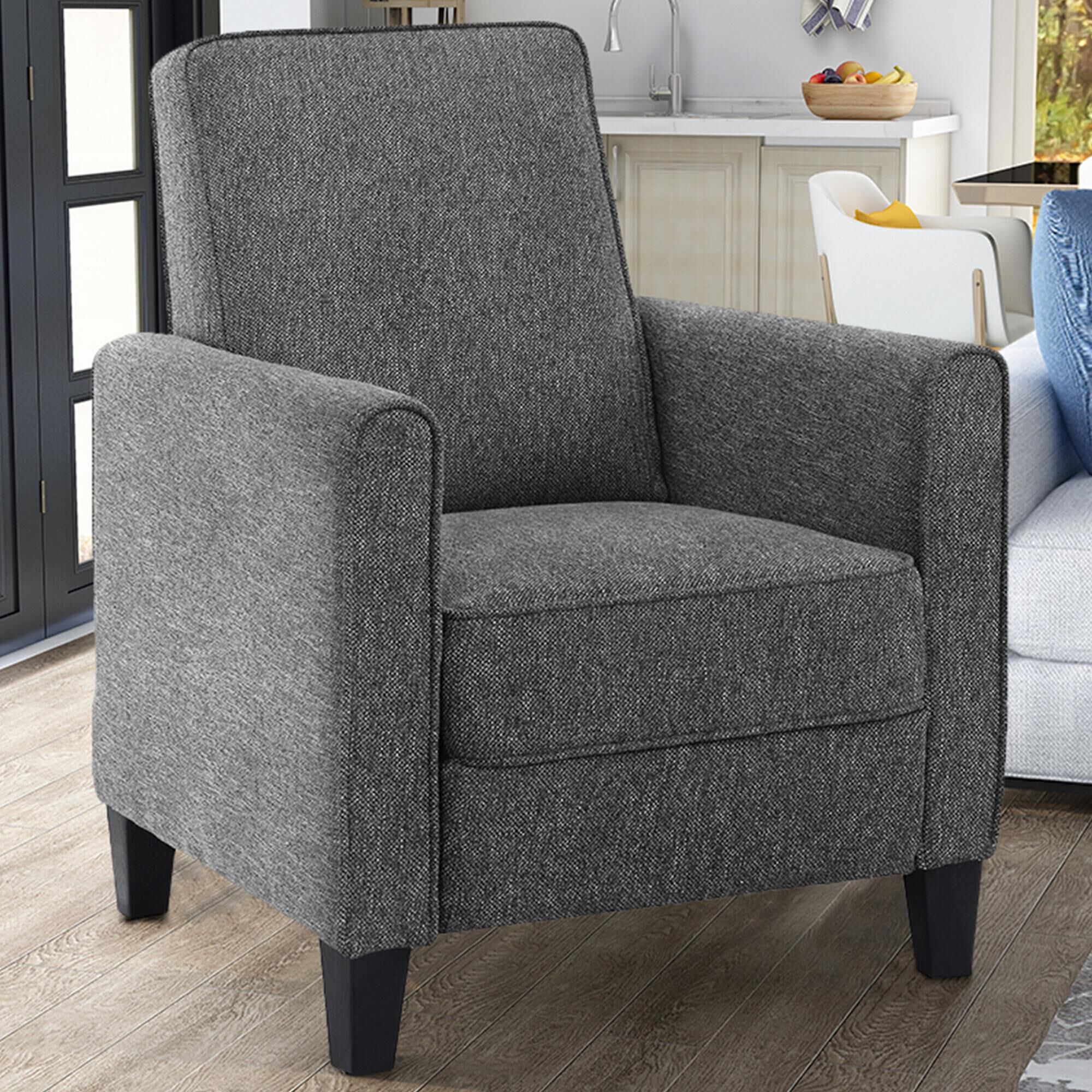 Gray push back best sale recliner