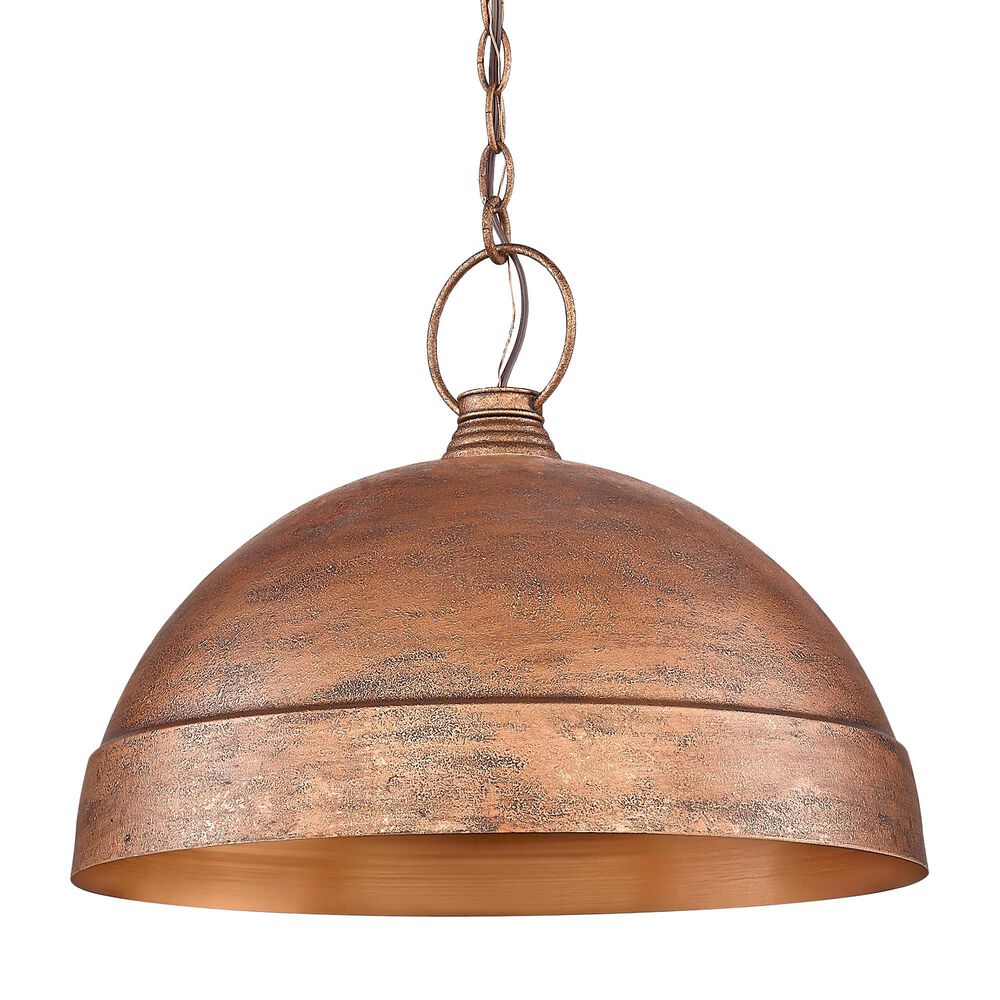 Golden Lighting Lincoln 1-Light Pendant in Vintage Copper, , large