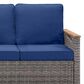Sunwell Garden 6-Piece Patio Chat Set with Two Ottoman in Navy, , large