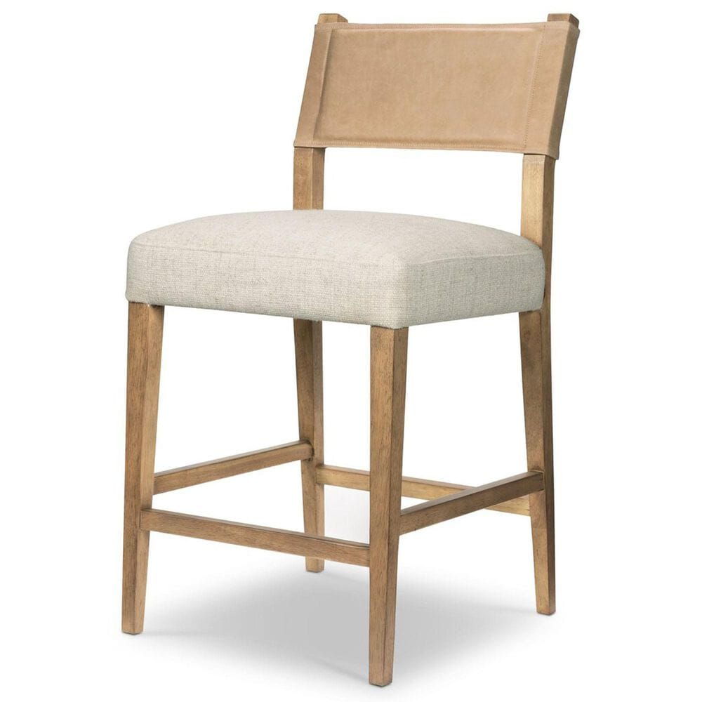 Four Hands Ferris Counter Stool in Thames Cream and Winchester Beige, , large