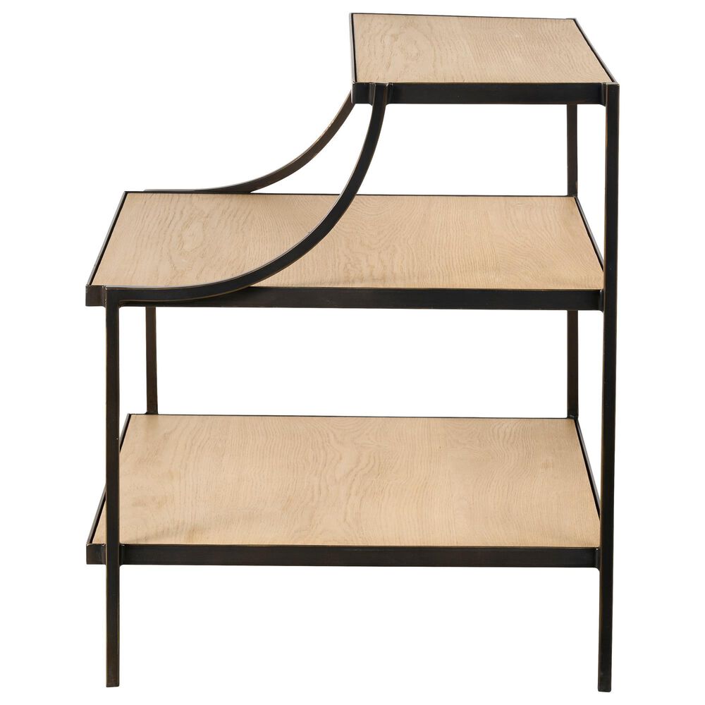 Century Open Sky Chairside Table in Natural and Bronze, , large