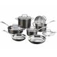 Cuisinart 11-Piece Black Stainless Steel Cookware Set, , large