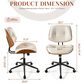 HOMLUX Ergonomic Swivel Office Chair with Button-Tufted Cushion in White, , large
