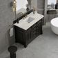 James Martin Vanities Brookfield 48" Single Bathroom Vanity in Black Onyx with 3 cm Victorian Silver Quartz Top and Rectangular Sink, , large