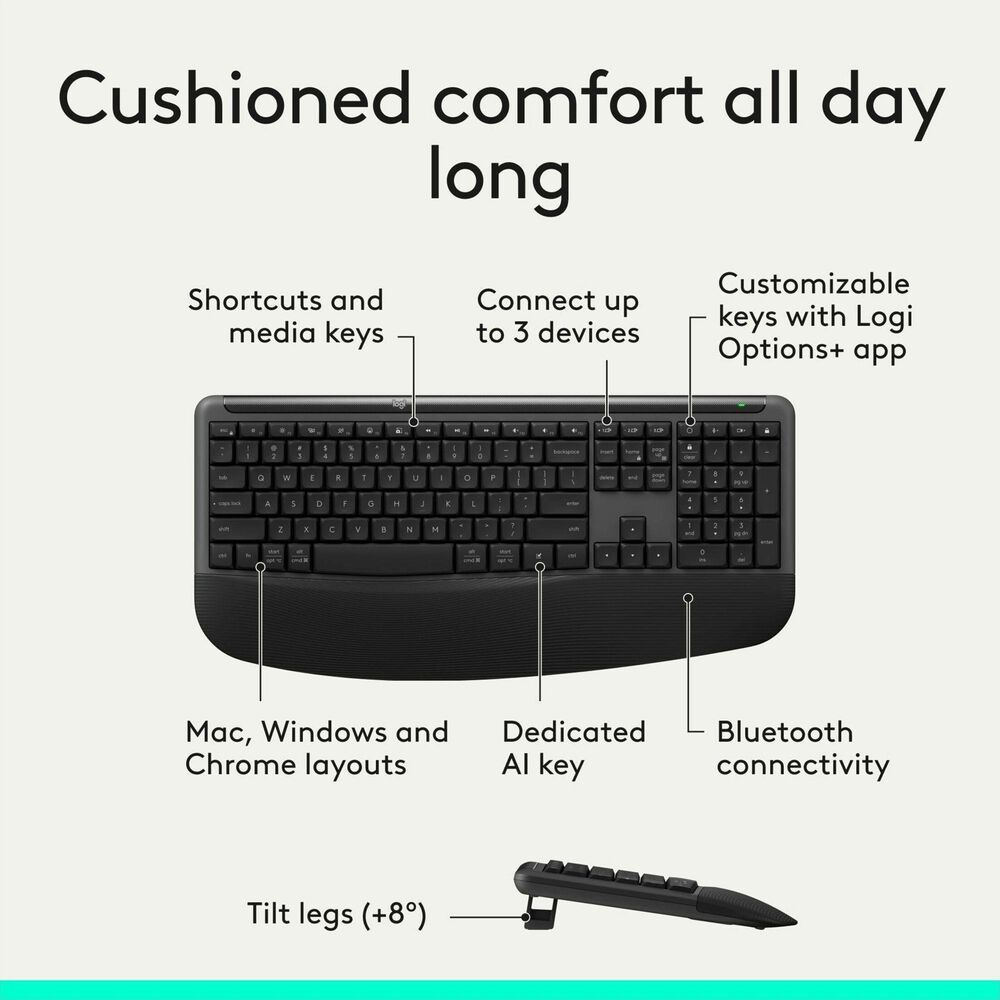 Logitech Signature Comfort Plus Keyboard and Mouse Combo in Black, , large