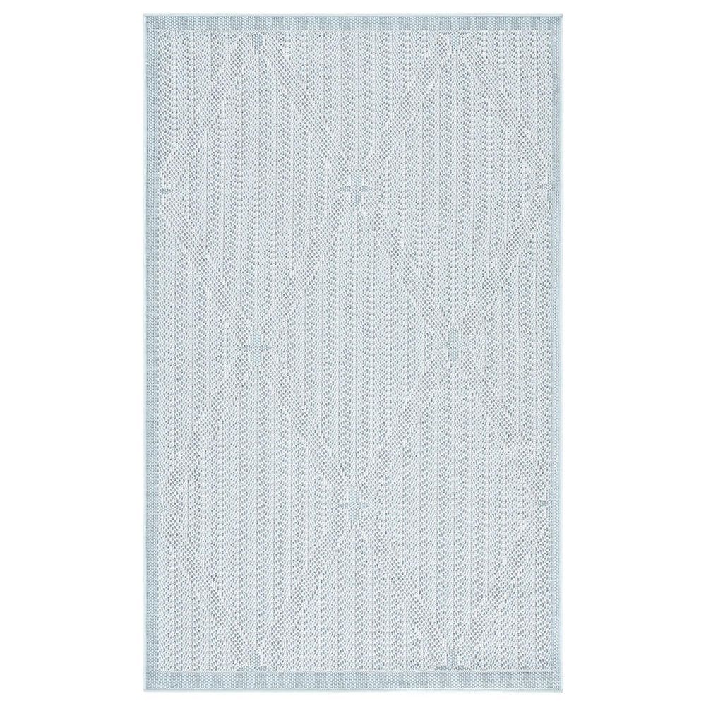 Safavieh Bermuda BMU811M 3" x 5" Light Blue and Ivory Indoor/Outdoor Area Performance Rug, , large