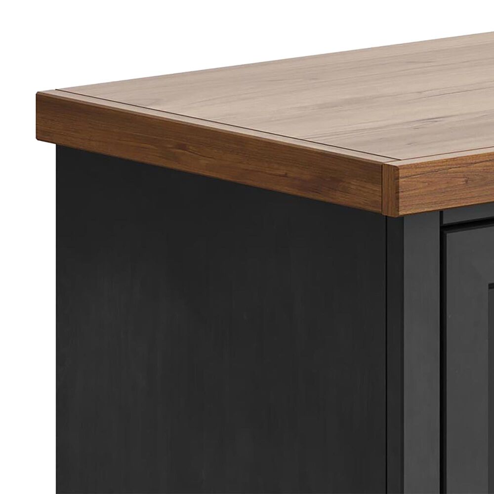 Legends Furniture Essex 97&quot; Fireplace TV Stand in Black and Whiskey, , large