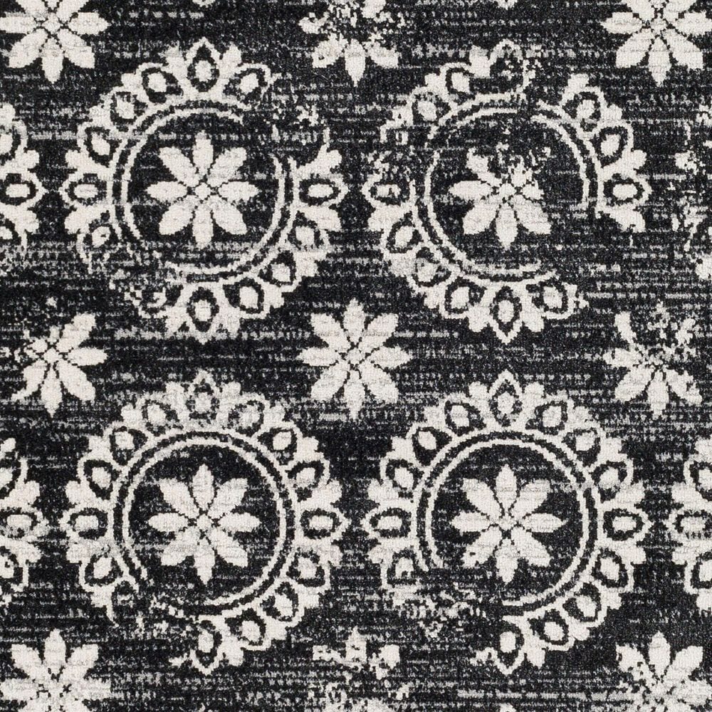 Surya Lavadora 2&#39;7&quot; x 7&#39;3&quot; Black, Gray and Light Gray Runner, , large