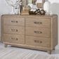 Archbold Furniture Archbold 2 West 6 Drawer Dresser and Mirror in Oat, , large