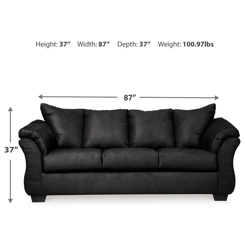 Ashley Darcy Stationary Sofa in Black, , large