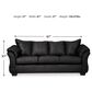 Ashley Darcy Stationary Sofa in Black, , large