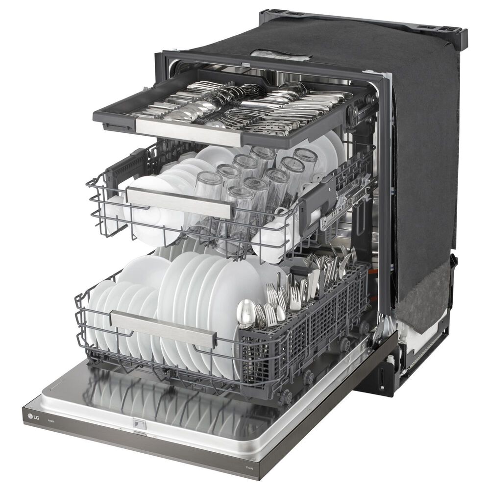 LG 24&quot; Built-In Pocket Handle Dishwasher with 3rd Rack in Black Stainless Steel, , large