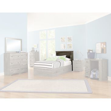 Lemoore Essential Twin Bookcase Headboard in Weathered Gray Ash, , large