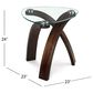 Nicolette Home End Table in Dark Mahogany and Glass, , large