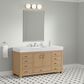 37B Alanya 60" Single Bathroom Vanity in Warm Oak with White Composite Stone Top, , large