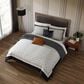 BEBEJAN Geometric 5-Piece King Comforter Set in Midnight Black and White, , large