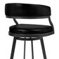 Blue River Dione 26" Swivel Counter Stool in Vintage Black, , large