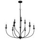 Hunter Southcrest 9-Light Chandelier in Flat Matte Black, , large
